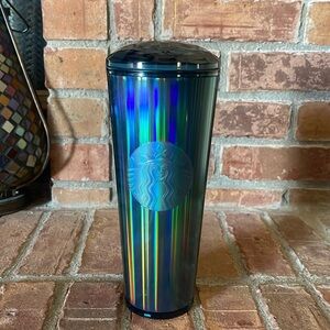 Starbucks 2022 Periwinkle Kaleidoscope Blue/Green Cold Cup Venti Tumbler 24oz